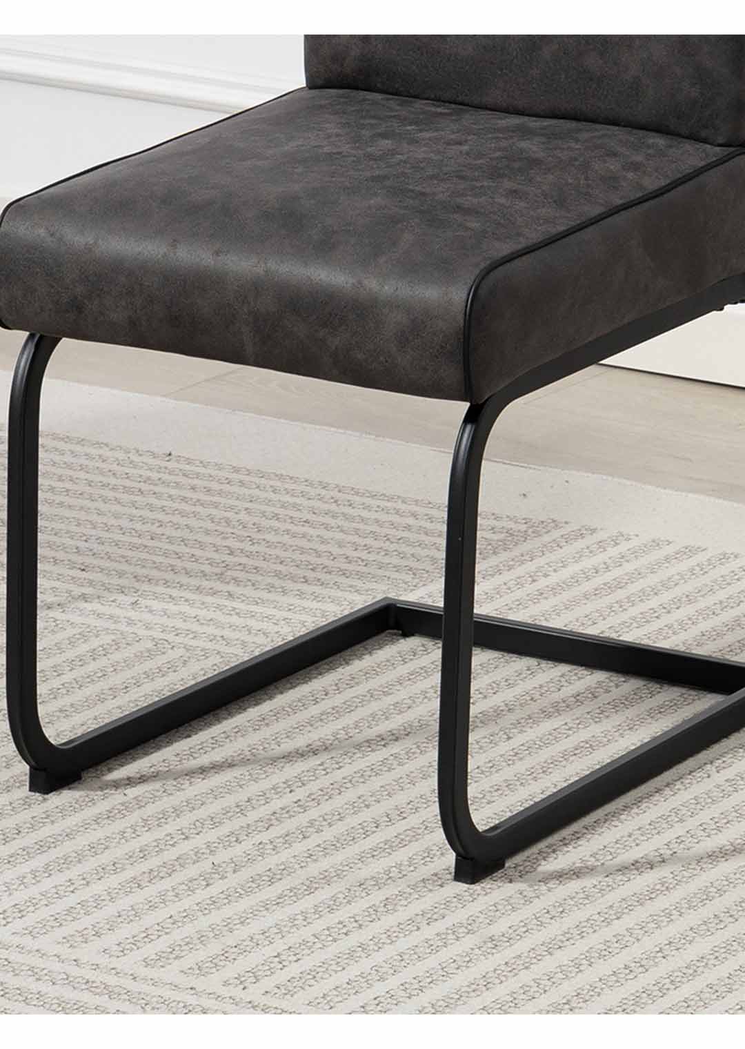 Schwingstuhl anthrazit Federkern-Polsterung Microfaser - MARGA